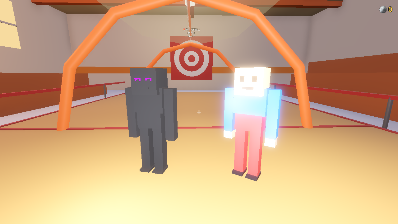 Two players hanging out together in Bloxcraft